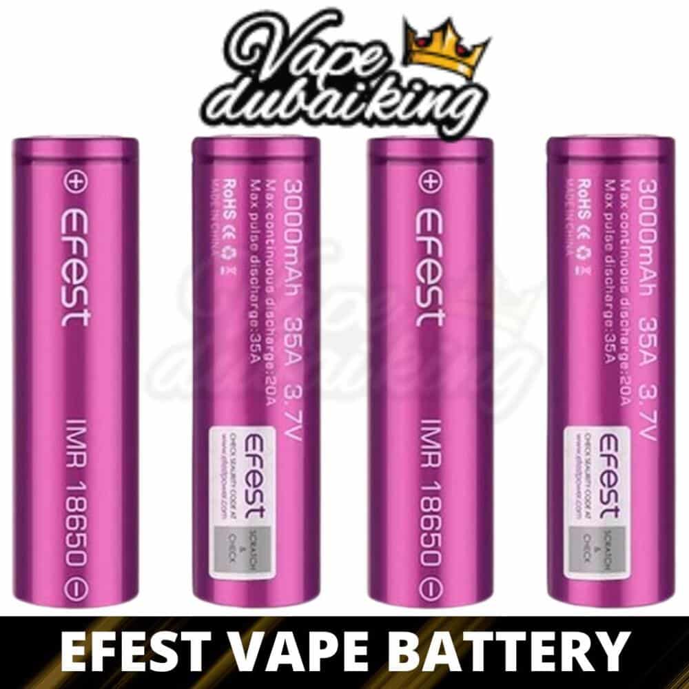 Efest 18650 is a high performance battery with 3000mAh capacity, and 35A of discharging current.