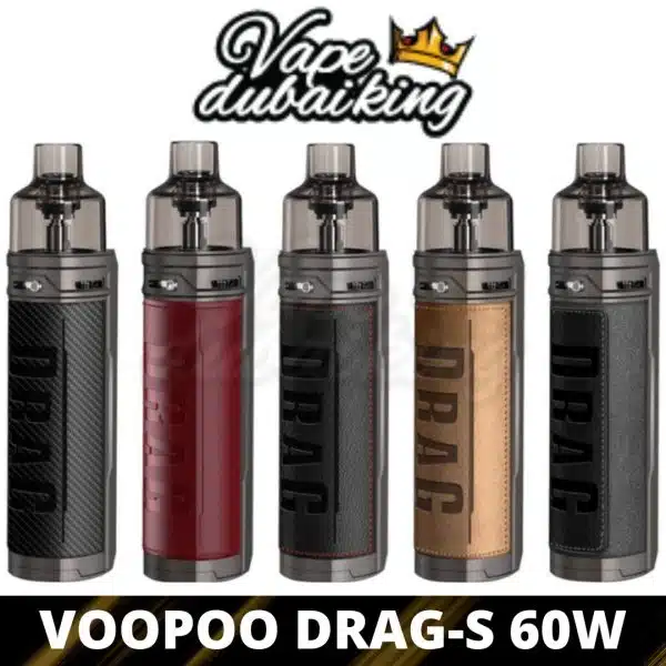 VOOPOO DRAG S 60W Pod Mod Kit, featuring a 5-60W range, 4.5mL pod capacity, and compatibility with the PnP coil series.