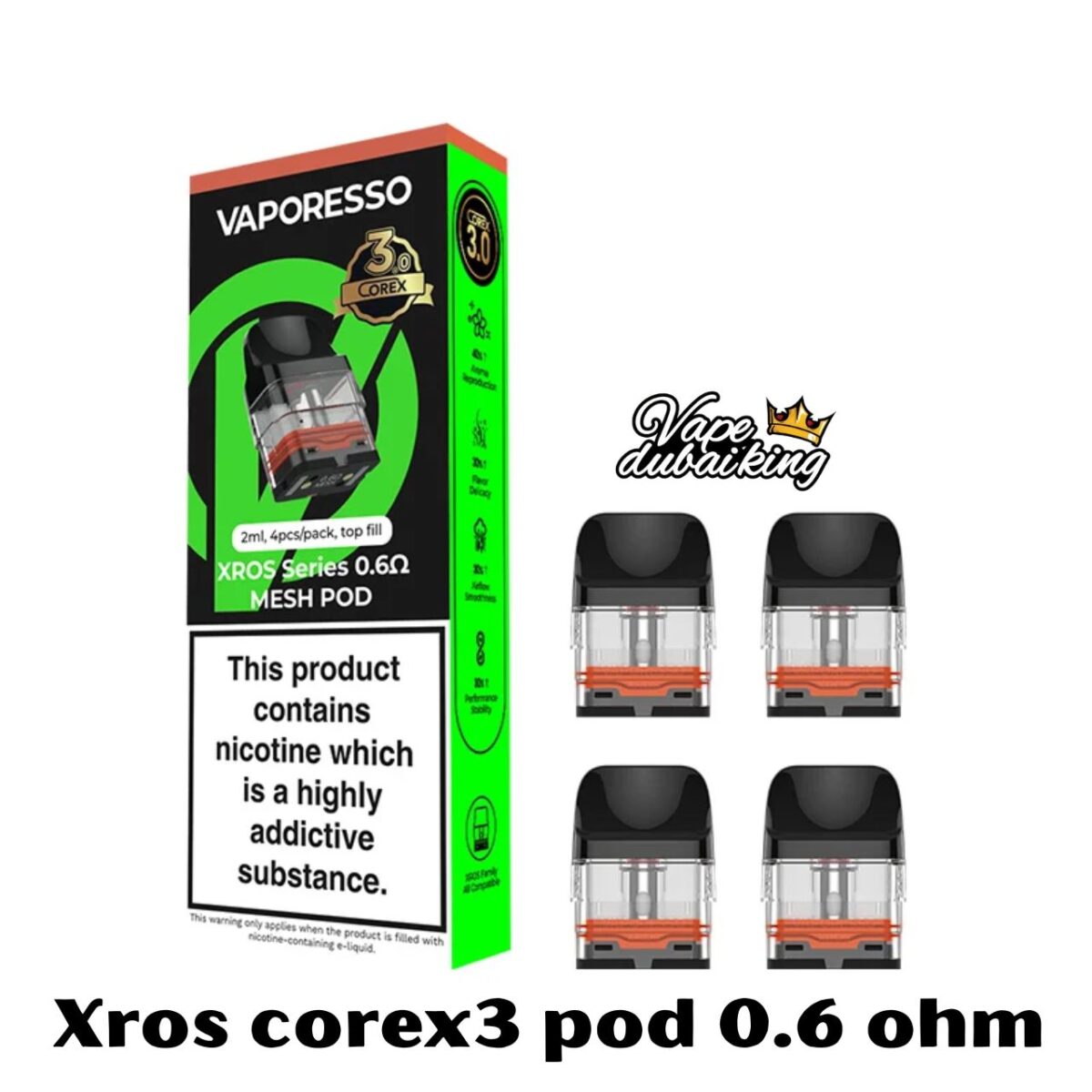 vaporesso xros pod 0.6 ohm corex3