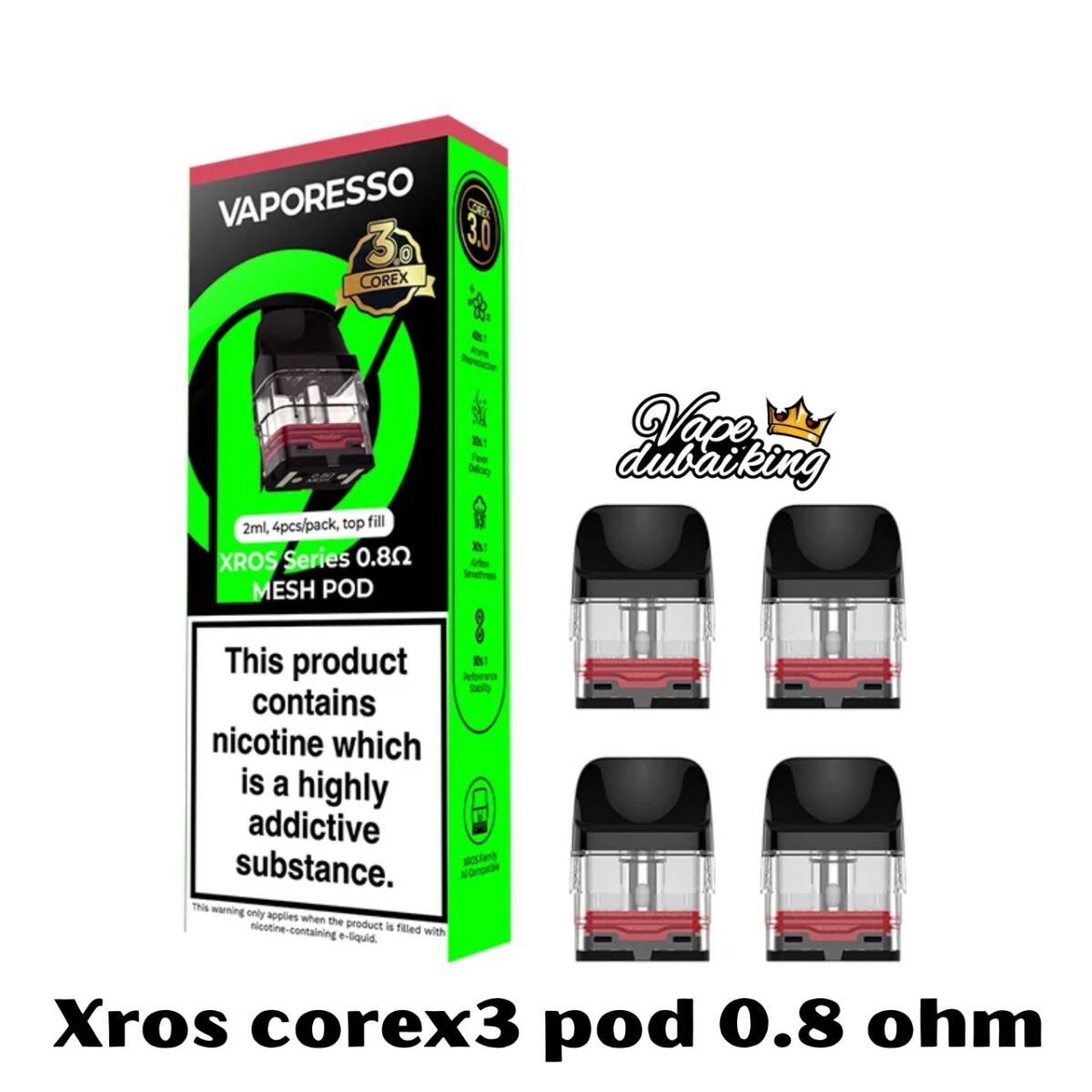 vaporesso xros pod 0.8 ohm corex3