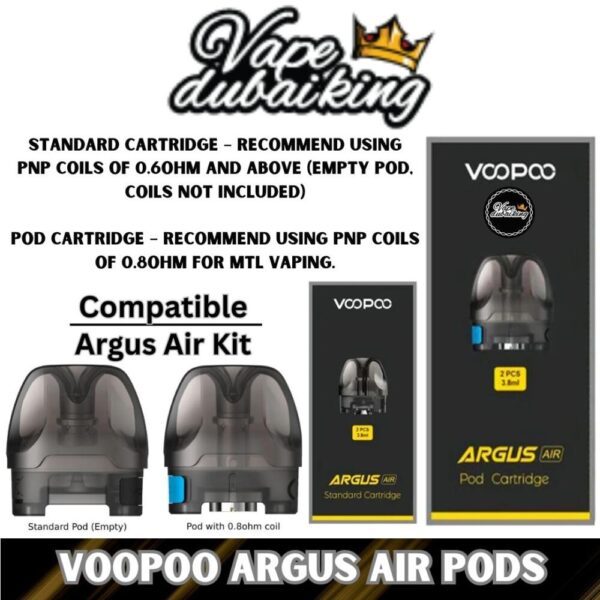 Argus Air Pod Cartridge By VooPoo 2pcspack