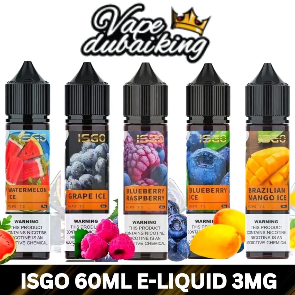 Isgo 60ML E Liquid Freebase E Juice Dubai Vape Dubai King