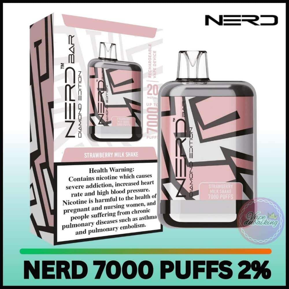 Nerd Diamond 7000 Puffs Strawberry Milk Shake