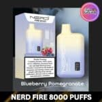 Nerd Fire 8000 Puffs Blueberry Pomegranate
