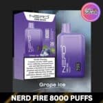 Nerd Fire 8000 Puffs Grape Ice