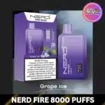Nerd Fire 8000 Puffs Grape Ice