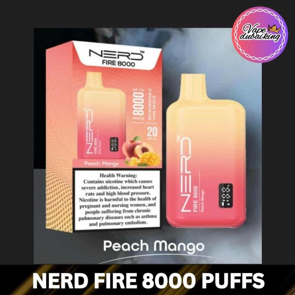 Nerd Fire 8000 Puffs Peach Mango