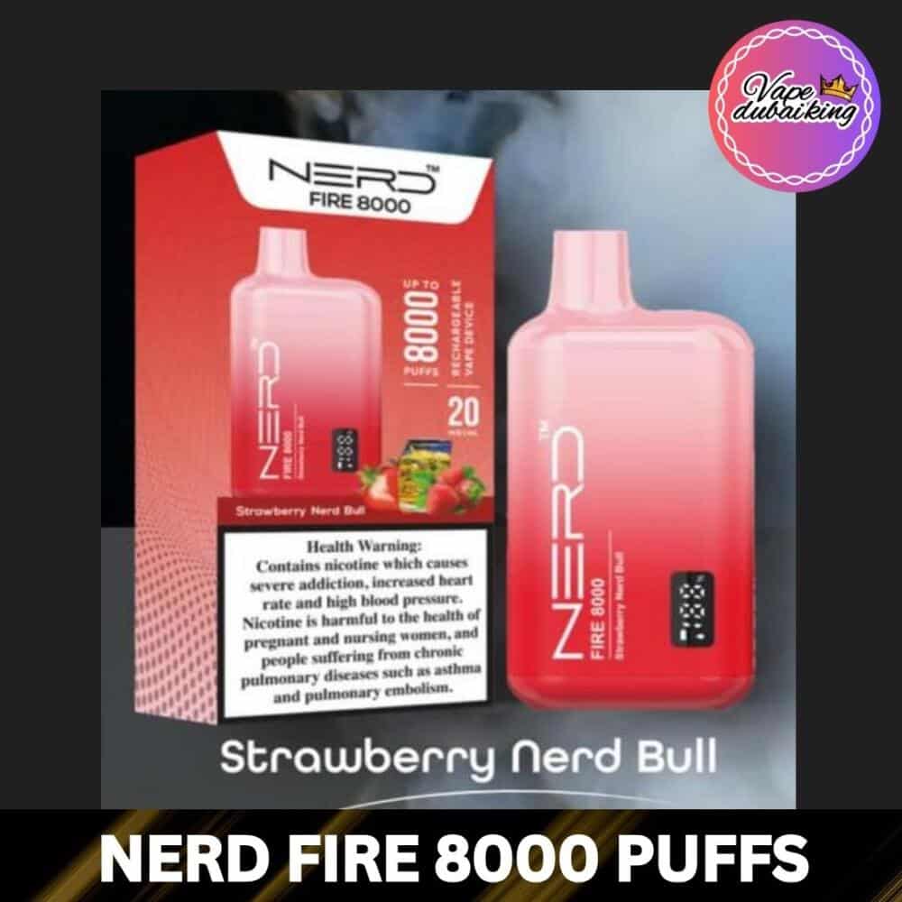 Nerd Fire 8000 Puffs Strawberry Nerd Bull
