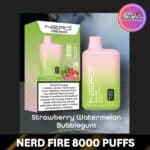 Nerd Fire 8000 Puffs Strawberry Watermelon Bubblegum
