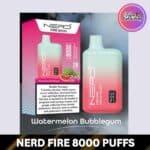 Nerd Fire 8000 Puffs Watermelon Bubblegum