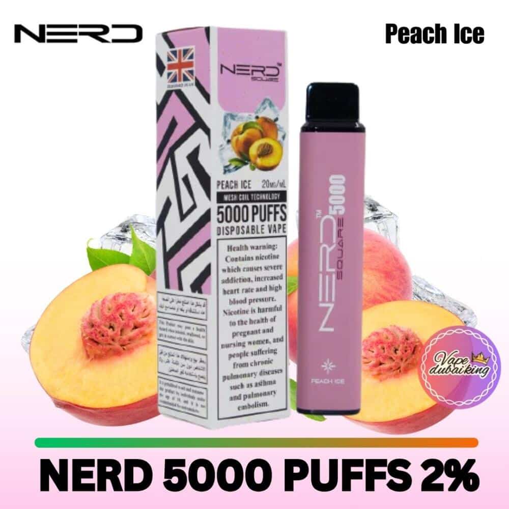 Nerd Square 5000 Puffs Peach Ice