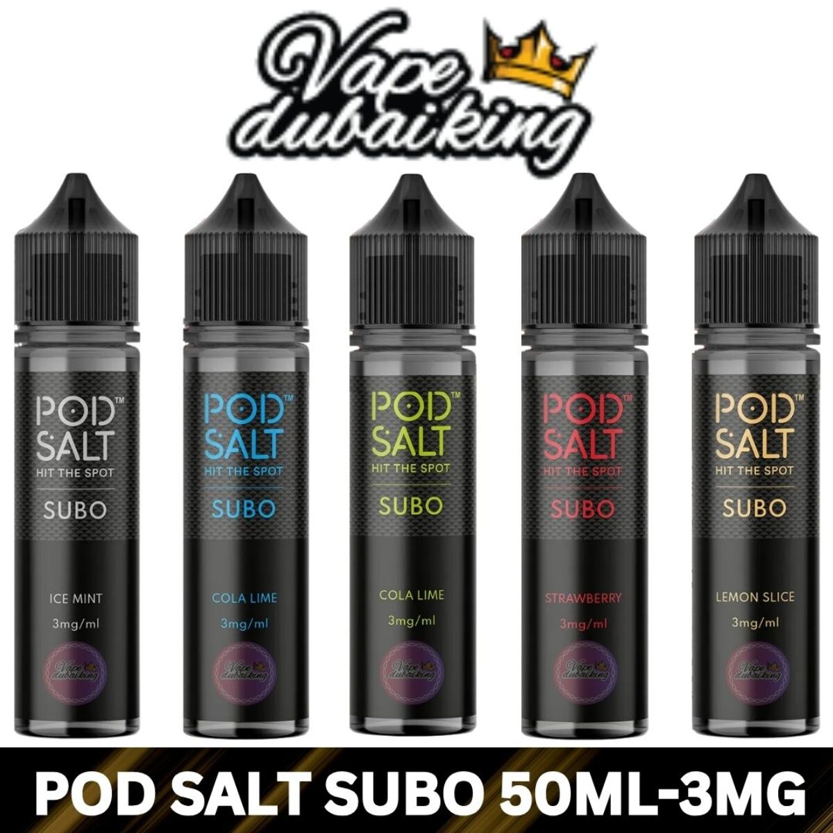 Pod Salt E Liquid Subo E Juice 50ml 3mg Vape Dubai King