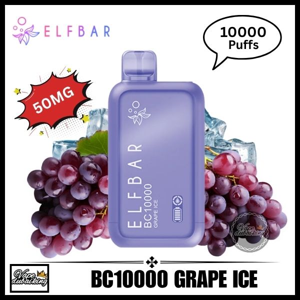 Elf Bar 10000 Puffs 50mg Grape Ice