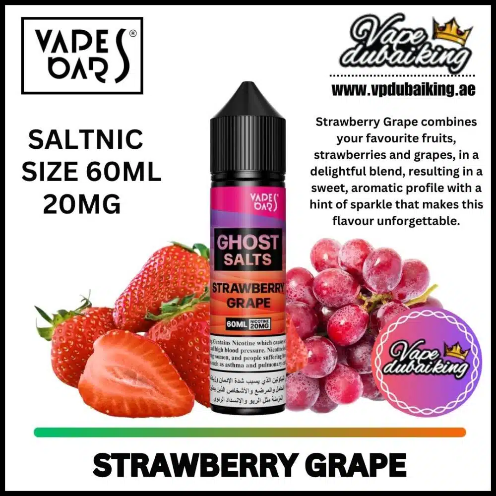 Vapes Bars Ghost Salts 60ml Strawberry Grape