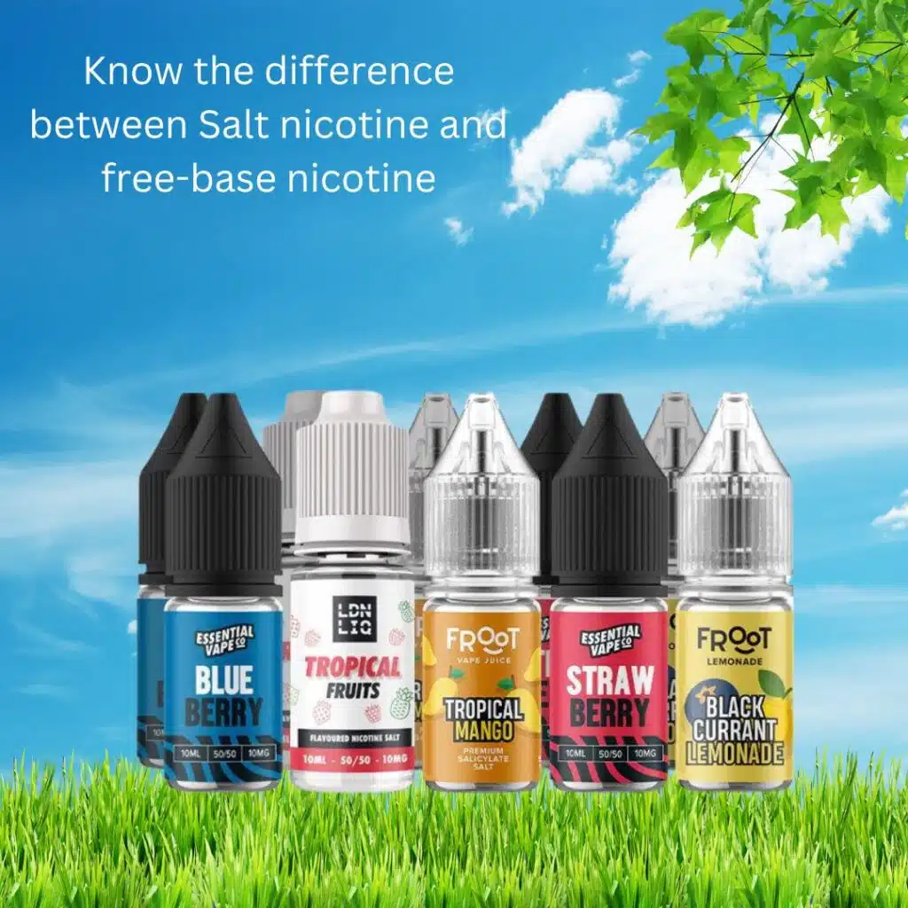 Know the difference between Salt nicotine and free-base nicotine