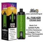 Al Fakher Crown Bar 12000 Puffs Blue RazzLemonade