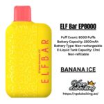 ELF Bar EP8000 Puffs Banana Ice