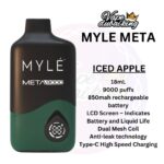 Myle Meta 9000 Puffs Disposable Vape 5% ICED APPLE