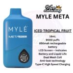 Myle Meta 9000 Puffs Disposable Vape 5% ICED TROPICAL FRUIT