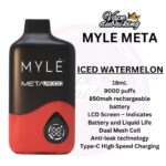 Myle Meta 9000 Puffs Disposable Vape 5% ICED WATERMELON