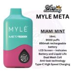 Myle Meta 9000 Puffs Disposable Vape 5% MIAMI MINT