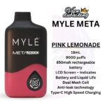 Myle Meta 9000 Puffs Disposable Vape 5% PINK LEMONADE