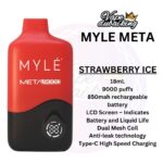 Myle Meta 9000 Puffs Disposable Vape 5% STRAWBERRY ICE