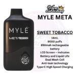 Myle Meta 9000 Puffs Disposable Vape 5% SWEET TOBACCO