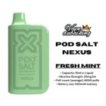 PODSALT NEXUS 6000 PUFFS FRESH MINT 20MG