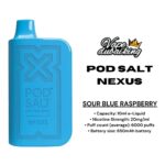 PODSALT NEXUS 6000 PUFFS SOUR BLUE RASPBERRY 20MG