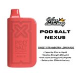 PODSALT NEXUS 6000 PUFFS SWEET STRAWBERRY LEMONADE 20MG