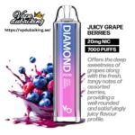 Vapes Bars Diamond 7000 Puffs Juicy Grape Berries