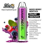 Vapes Bars Diamond 7000 Puffs Mixed Berry Menthol