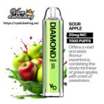 Vapes Bars Diamond 7000 Puffs Sour Apple