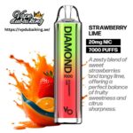 Vapes Bars Diamond 7000 Puffs Strawberrry Lime