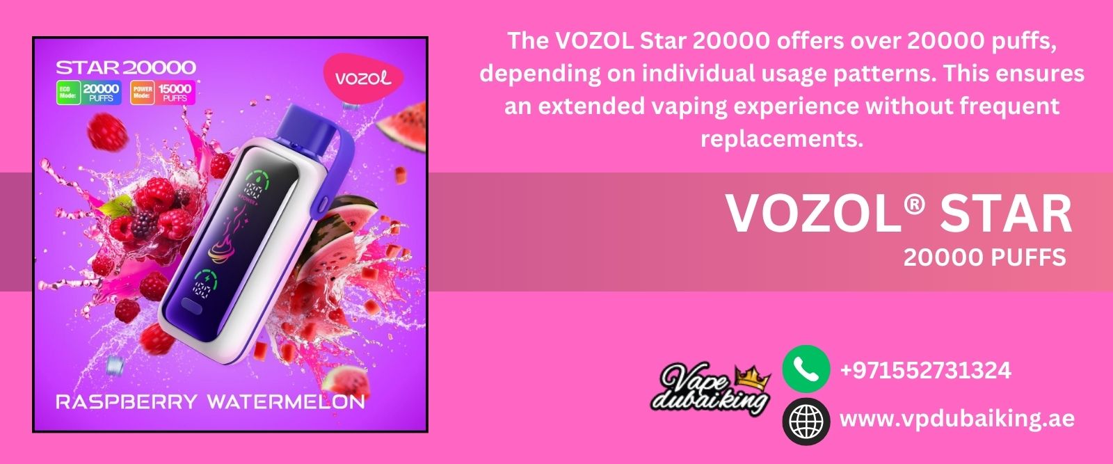 Vozol Star 20000 Puffs Disposable Vape 50Mg Nicotine 