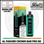 Al Fakher Crown Bar 8000 Puffs Lemon Mint