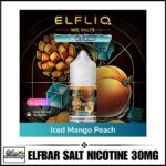 Elfliq Saltnic E-liquid By Elfbar Iced Mango Peach