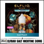Elfliq Saltnic E-liquid By Elfbar Iced Peach