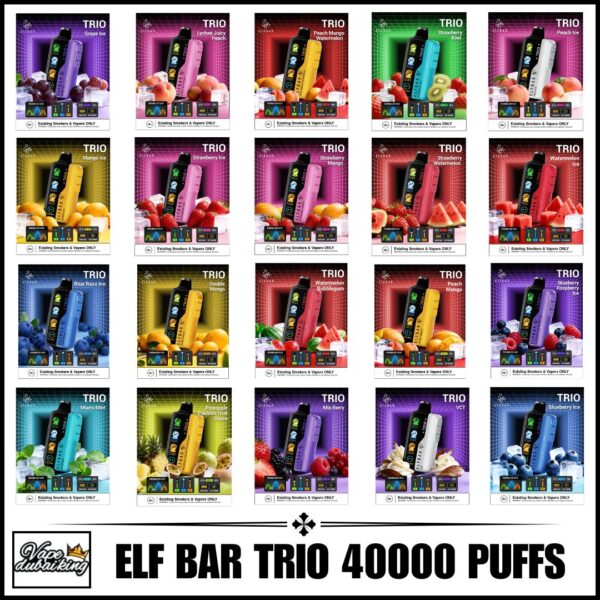 Elf Bar Trio 40000 Puffs Disposable All Flavors