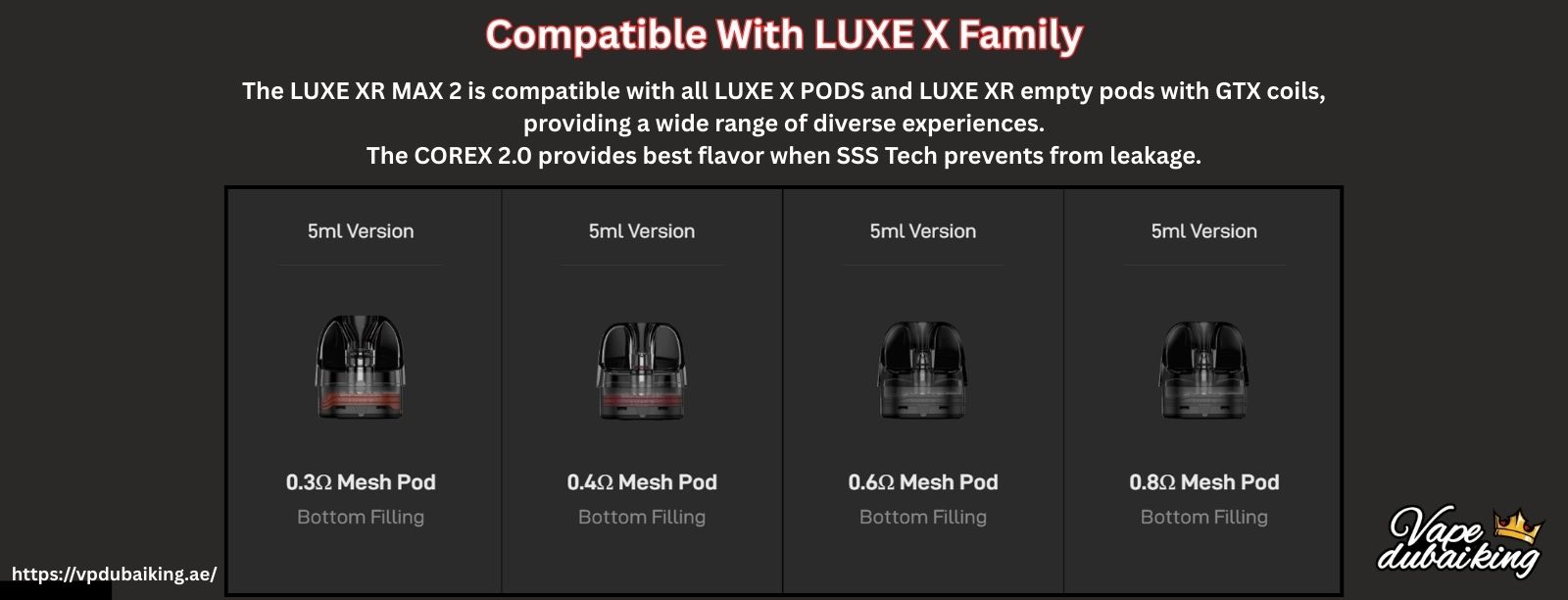 what is XR Max 2 Pod Kit compatible pods