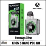 Vaporesso Xros 5 Nano Pod Kit Damascus Silver