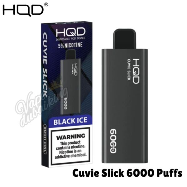 HQD 6000 Puffs Cuvie Slick black ice
