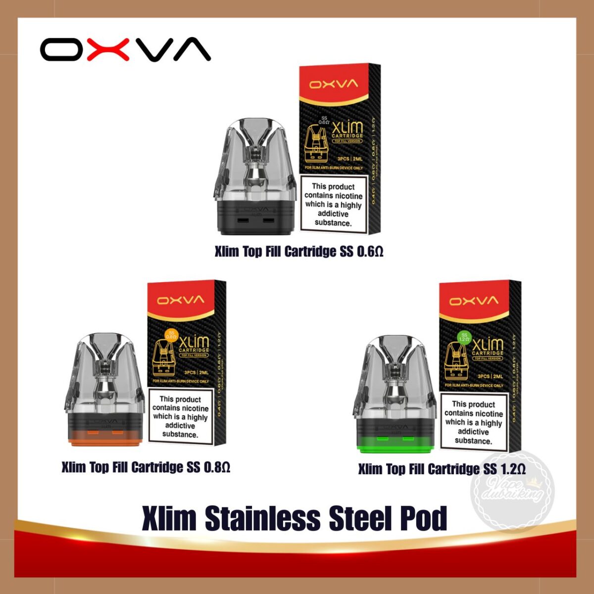 Xlim Stainless Steel Pod All ohm