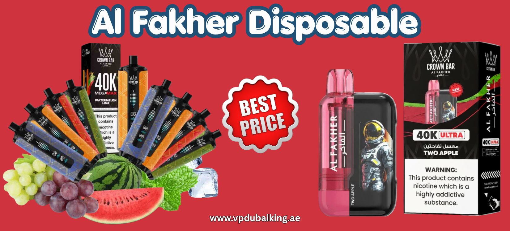 Al Fakher Vape Dubai Shisha Disposable Vape Dubai King
