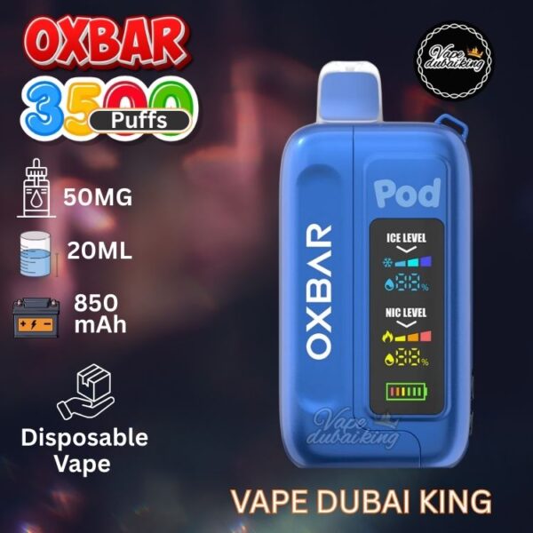 Oxbar 35000 Puffs Ice-Nic Control Blueberry Raspberry