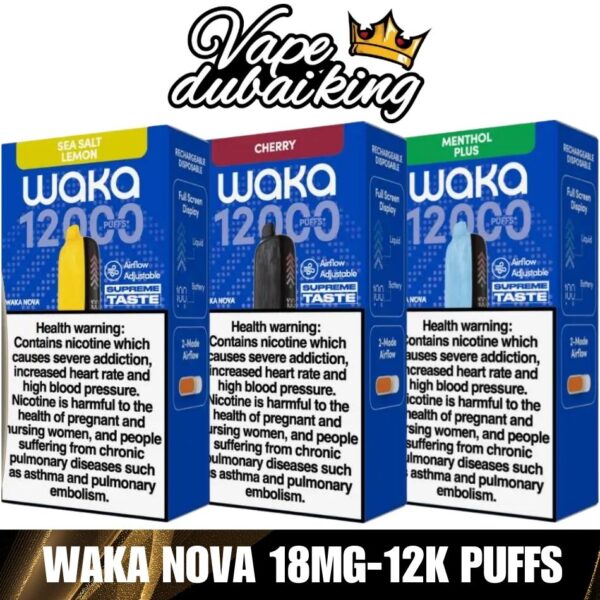 Waka Nova 12000 Puffs 18MG Disposable in Dubai